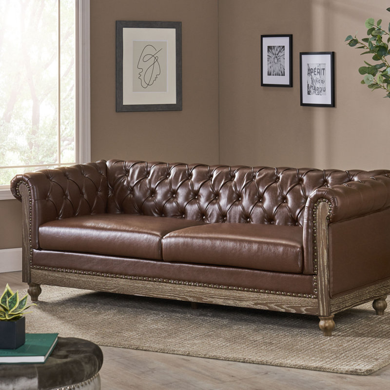 Alcott Hill® Pausch 78.75'' Vegan Leather Sofa & Reviews Wayfair